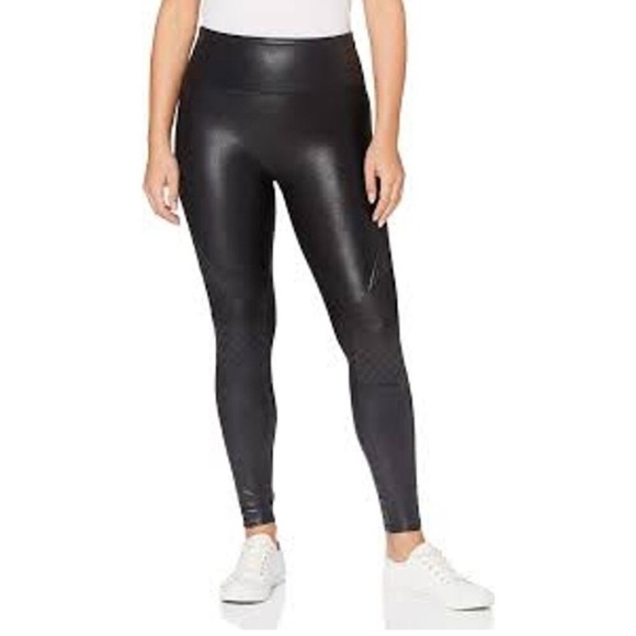 SPANX Women's Quilted Faux Leather Leggings - Picture 1 of 4